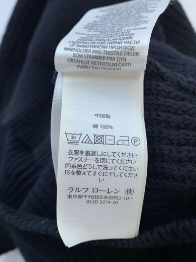 商品画像：ニット・セーター(厚手)/L/コットン/BLK/毛羽立ち有 5