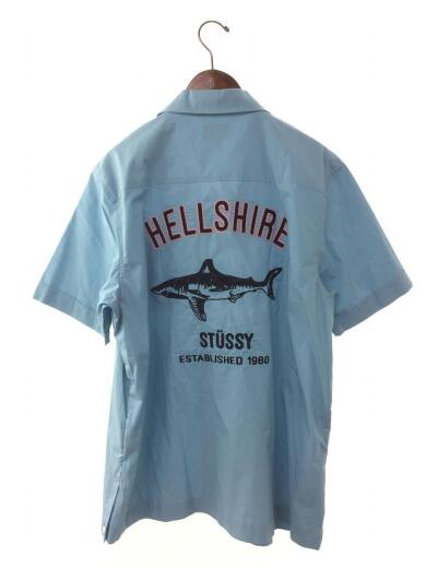 画像：STUSSYHELLSHIRE BOWLING SHIRT/ヘルシャイヤボーリングシャツ/半袖シャツ/XL/コットン/BLU2