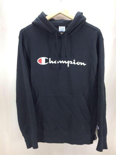 画像：Championロゴパーカー/XL/コットン/BLK/C3-J117/古着/中古1