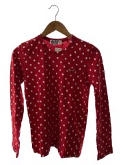 21SS/ドットLSTシャツ/L/コットン/RED/ドット/AZ-T165