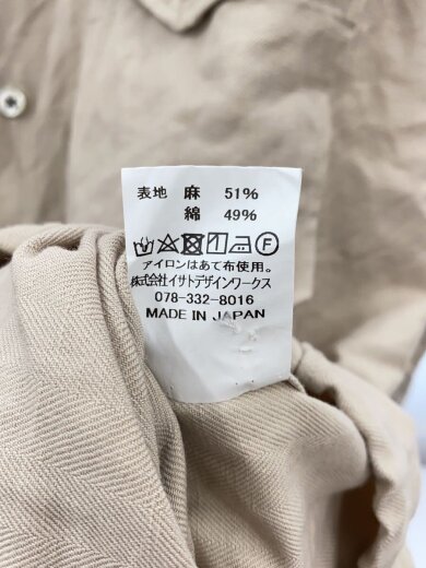 商品画像：パーカー/M/リネン/BEG/フード付長袖シャツ 5