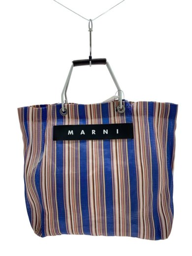 商品画像：トートバッグ/--/BLU/ストライプ/ほつれ有/汚れ有 1