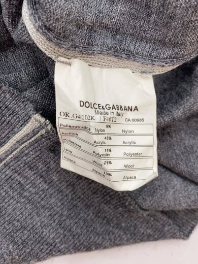 画像：DOLCE&GABBANAニット・セーター(薄手)/46/ウール/GRY4