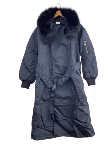 商品画像：ミリタリーロングコート/38/ナイロン/NVY/28369202-0 1