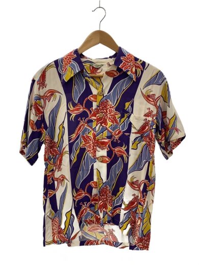 商品画像：90s-00s/アロハシャツ/L/レーヨン/WHT/総柄 1