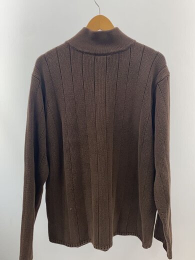 商品画像：90s-00s/ジップアップコットンニット/ニット・セーター(厚手)/XL/コットン/BRW 2