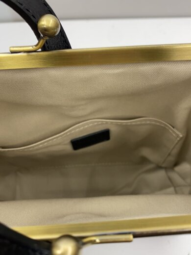 商品画像：ハンドバッグ/レザー/BLK/無地/がま口 5