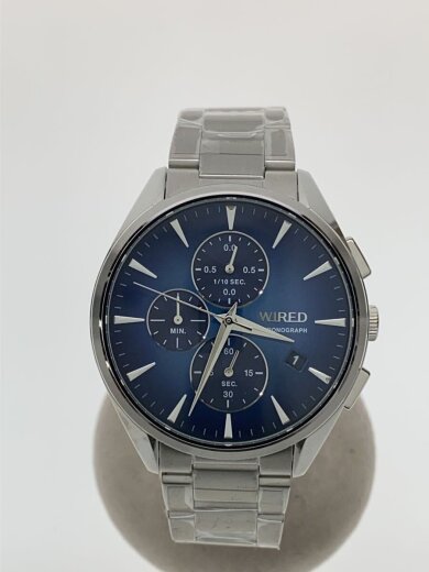 商品画像：クォーツ腕時計/アナログ/NVY/SLV/VD57-KBH0 1