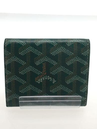 画像：GOYARDMarigny Wallet/2つ折り財布/レザー/グリーン/メンズ/内側若干キズ有//2