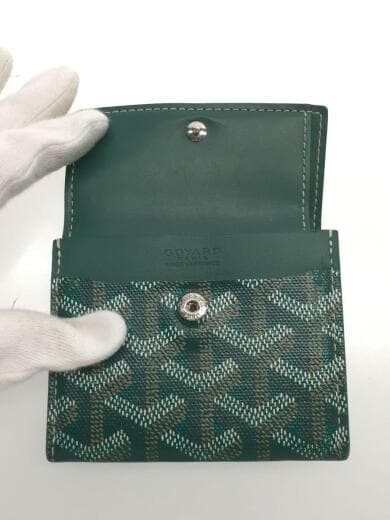 画像：GOYARDMarigny Wallet/2つ折り財布/レザー/グリーン/メンズ/内側若干キズ有//4