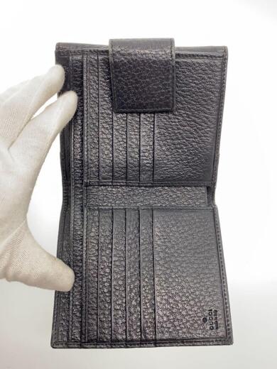 画像：GUCCI3つ折り財布/レザー/BLK/無地/レディース/131848・0416/使用感有4
