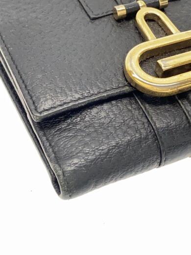 画像：GUCCI3つ折り財布/レザー/BLK/無地/レディース/131848・0416/使用感有7