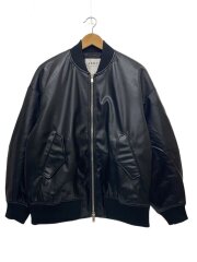 ARMY/THE U-2 BIG PU エコレザーブルゾン/1/フェイクレザー/BLK