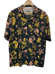 MONSTERS by VINCE RAY/半袖シャツ/L/レーヨン/ブラック/総柄/SH38871