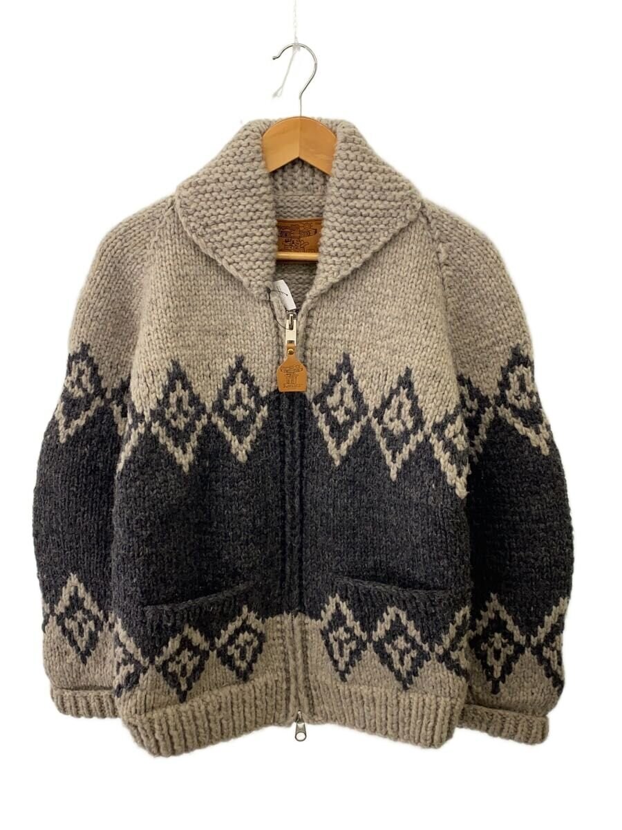 KANATA / カウチンセーター/カーディガン(厚手)/42/ウール/グレー/MADE IN 