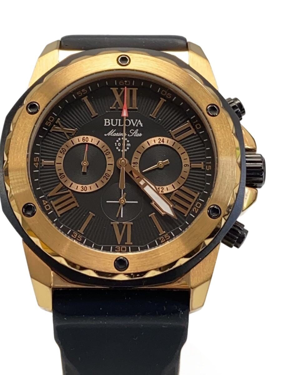BULOVA / Marine Star/マリンスター/クロノグラフ/自動巻腕時計/アナログ/ラバー///
