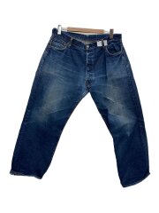 ポケット刺繍/ストレートパンツ/40/デニム/IDG/ダメージ、リペア有