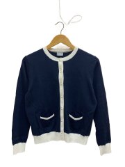 パールボタン/クルーネックカーディガン(薄手)/38/コットン/NVY/H5N04-751-29