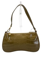 クロコ型押し/ハンドバッグ/フェイクレザー/BEG