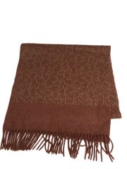 オールド/蹄鉄/カシミヤマフラー/カシミア/ボルドー/総柄/リバーシブル