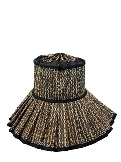 商品画像：カプリハット/ストローハット/アクリル/BLK/レディース 1