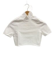 ハイネッククロップドカットソー/Tシャツ/S/ポリエステル/WHT/4KC1231034