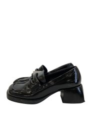 アシメトリックペニーローファー/38/BLK/エナメル/60580248/ソール減り有/スレ有