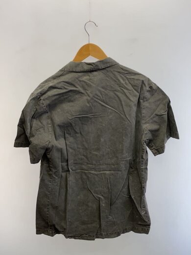 商品画像：後染め コックシャツ/半袖シャツ/コットン/グレー/ブラック// 2