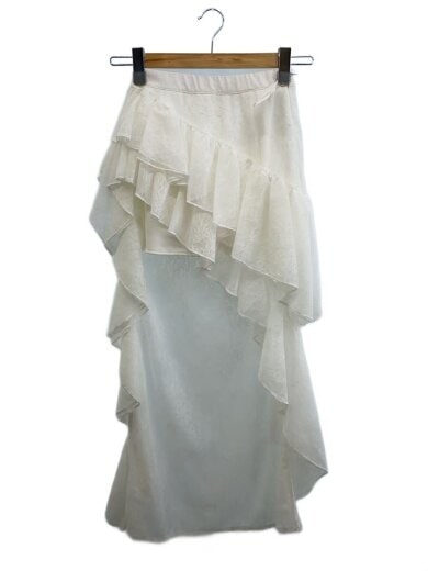商品画像：イレヘムレースフリルスカート/FREE/ポリエステル/WHT/無地/112432024 1