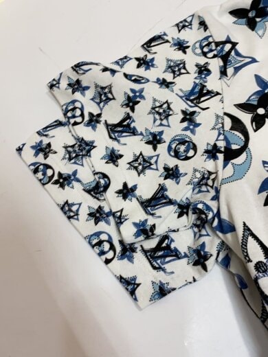 商品画像：3Dマヒナ モノグラムTシャツ/S/コットン/ホワイト×ブルー/総柄/RW241WW CUU FQTS10 6