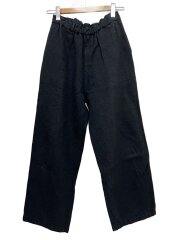 25AW/亜麻苧麻ワイドシャツ/ボトム/2/リネン/NVY/無地/PT-92