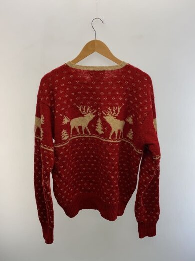 商品画像：90s/OLD/ノルディック/スキーニット/XL/ウール/RED/総柄 2