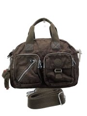 2WAY/ゴリラチャーム付/ショルダーバッグ/ナイロン/BLK/無地/持ち手レザー劣化有