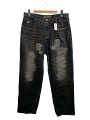 90s/タタキデザイン/バギーデニム/ボトム/36/デニム/ブラック