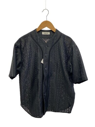 商品画像：RASCHEL LACE BASEBALL SHIRT/半袖シャツ/S/ポリエステル/ブラック// 1