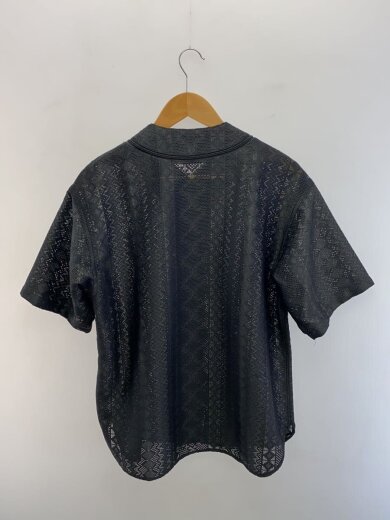 商品画像：RASCHEL LACE BASEBALL SHIRT/半袖シャツ/S/ポリエステル/ブラック// 2