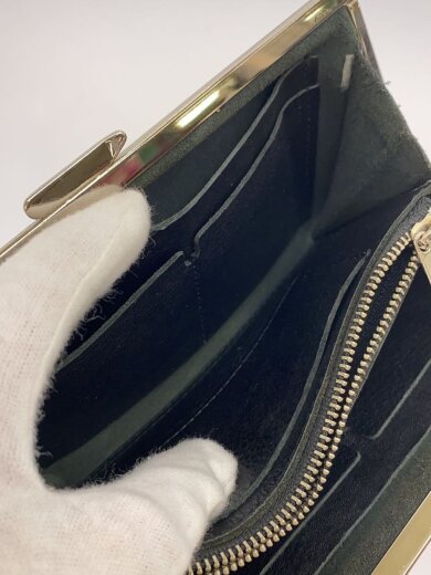 商品画像：がま口財布/レザー/BLK/ユニセックス 6