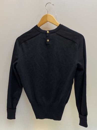 商品画像：スカーフ切替/HENRY.F.SMITH/ニット・セーター(薄手)/38/シルク/BLK/総柄 2