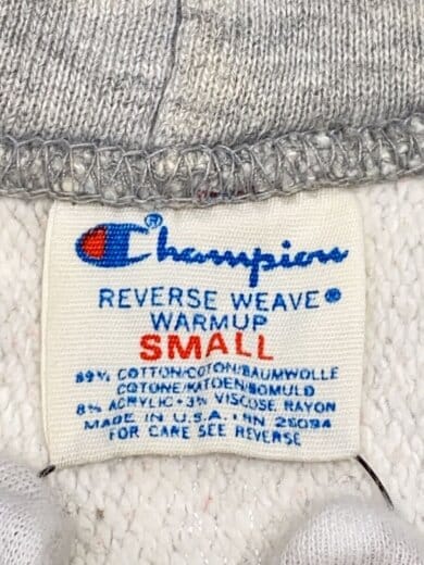 商品画像：80s/トリコタグ後期/リバースウィーブ/襤褸/パーカー/S/コットン/グレー 3