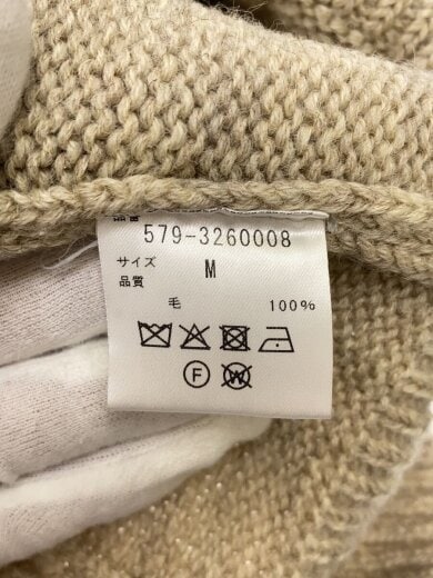 商品画像：23AW/NATURAL WOOL ケーブルニット/M/ウール/BEG/579-3260008 4