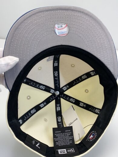 商品画像：ドジャース/クロームホワイト/キャップ/7 1/8/ポリエステル/クリーム/メンズ 4