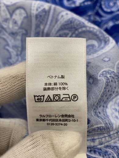 商品画像：現行/QRタグ/ペイズリー 半袖シャツ/S/コットン/ブルー×ホワイト// 4