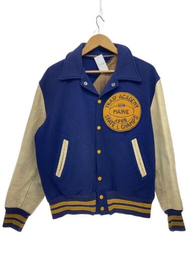 商品画像：60S～/襟付 アワードジャケット/ワッペン/袖レザー切替/裏地破れ有/小穴有 1