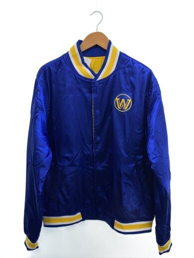 商品画像：NBA/GOLDEN STATE WARRIORS /スタジャン/XL/ナイロン/BLU/無地/AV6586-49 1