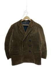 ファーマーズ/太畝/裏地コットンサテン/テーラードジャケット/コーデュロイ/BRW/無地