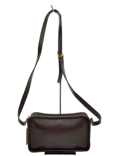 商品画像：OLD/ショルダーバッグ/レザー/ブラウン/USA製/角スレ・キズ有/ZIP丸カン 3