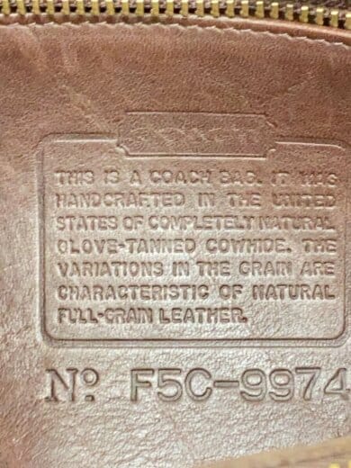 商品画像：OLD/ショルダーバッグ/レザー/ブラウン/USA製/角スレ・キズ有/ZIP丸カン 5