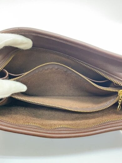 商品画像：OLD/ショルダーバッグ/レザー/ブラウン/USA製/角スレ・キズ有/ZIP丸カン 6