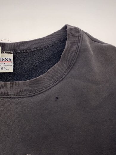 商品画像：90s/USA製/フェード/ナス紺/スウェット/コットン/グレー/フロント破れ有 6