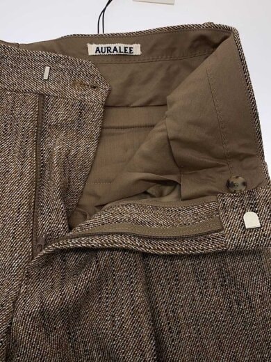 商品画像：タグ付属/スラックスパンツ/3/ウール/ブラウン/A20AP02MT/シワ有 3